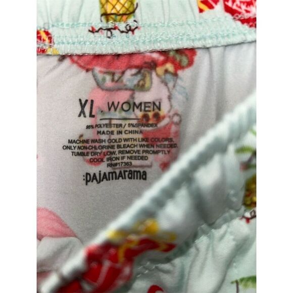 Pajamarama Women's XL Holiday Flamingo Pajama Pants Multicolor - Picture 6 of 7